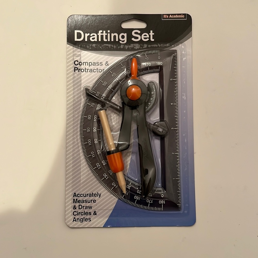 Compass & Protactor Drafting Set